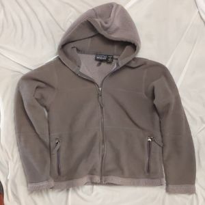 Patagonia grey purple fleece
